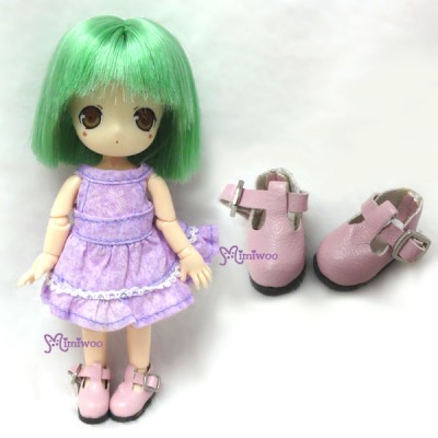 SBB002PNK Hujoo Baby Obitsu 11cm Body Maryjane Doll Shoes Pink ~ LAST ONE ~ SBB002PNK Hujoo Baby Obitsu 11cm Body Maryjane Doll Shoes Pink ~ LAST ONE ~